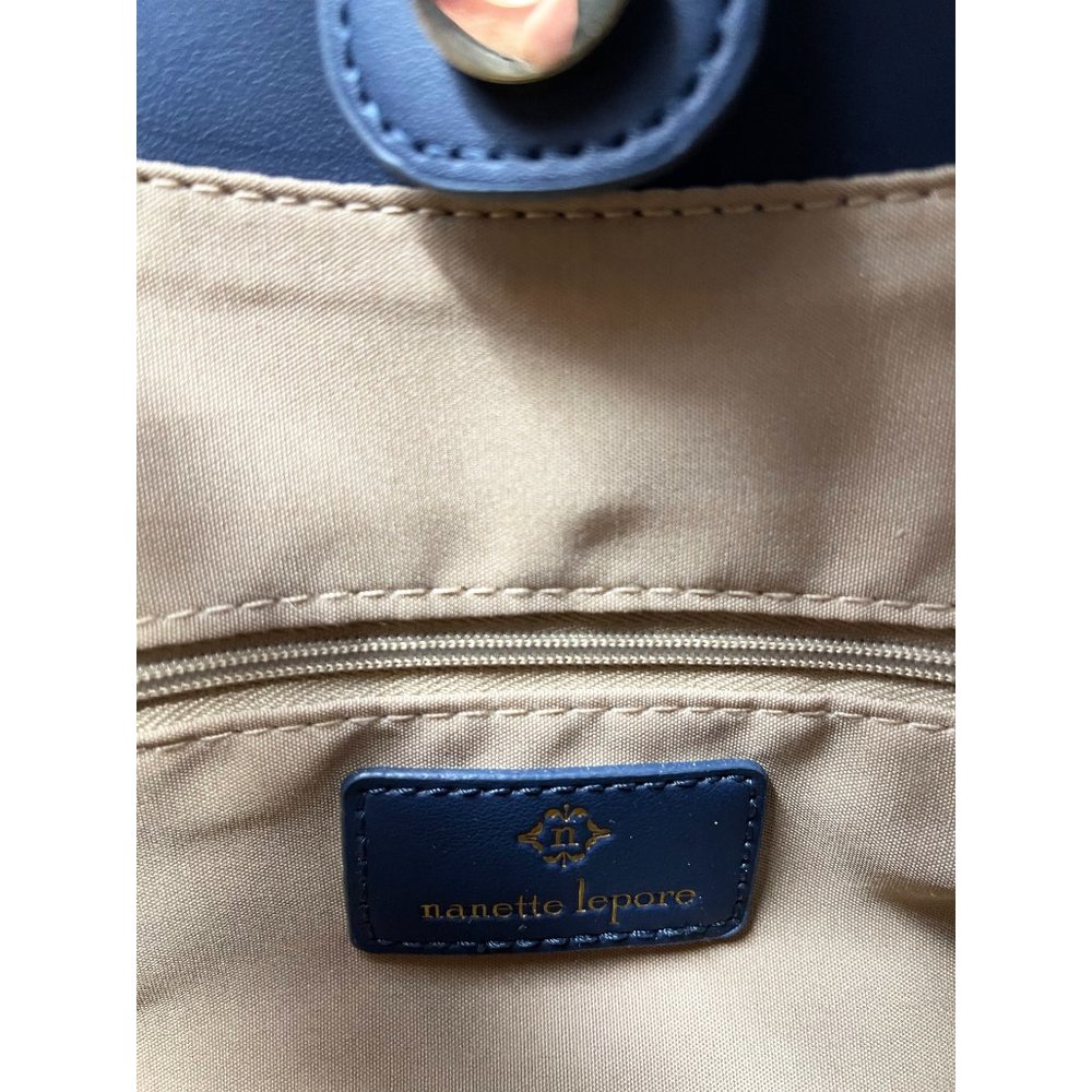 Nanette Lepore Blue/Navy Vegan Leather Short Shoulder Purse/Bag, GREAT CONDITION - Picture 10 of 13